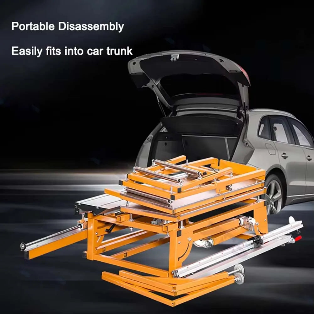 Woodworking Machinery Push Table Multifunctional Foldable Saw Table Workbench, Adaptable To Multiple Types of Machinery