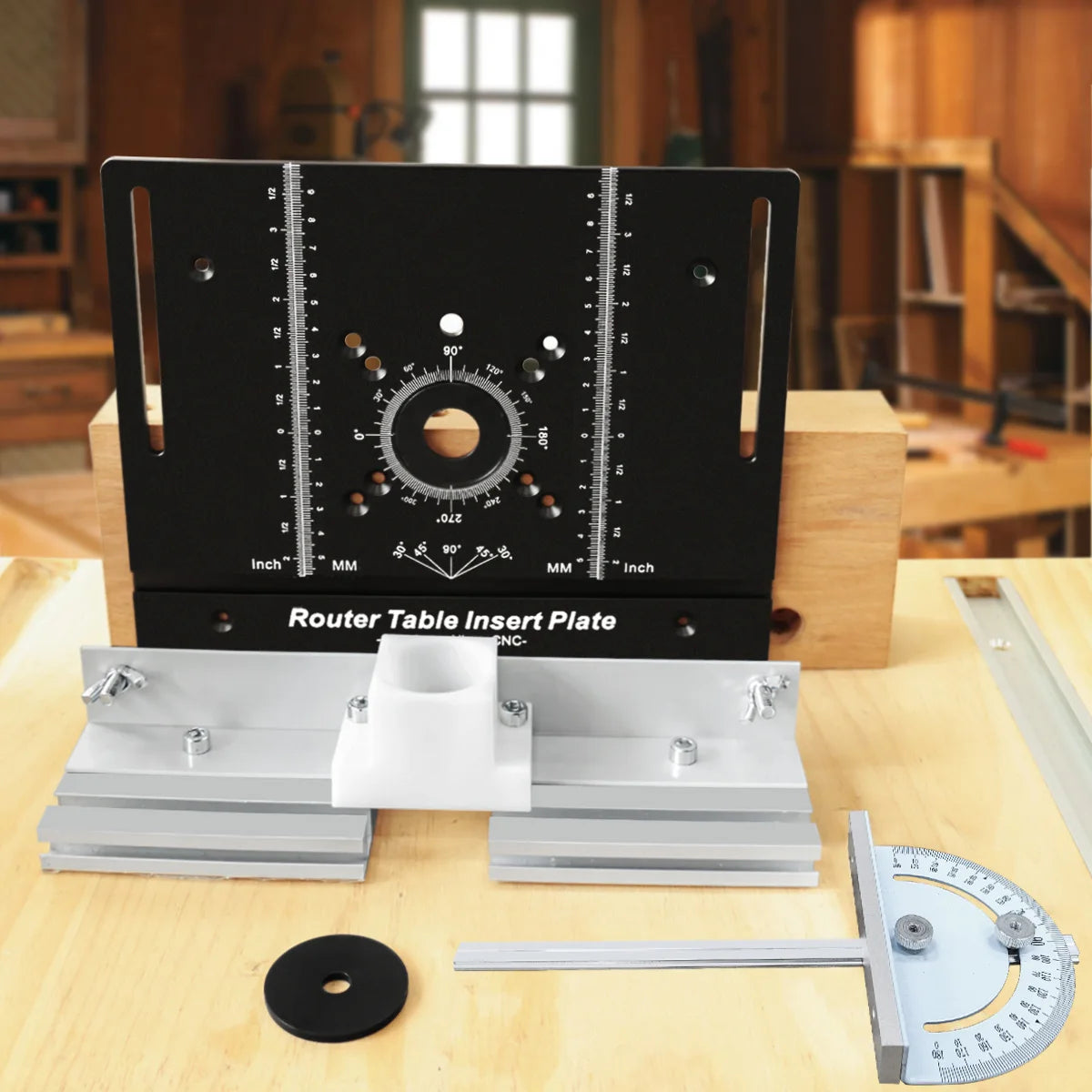 Router Table Insert Plate Multifunctional Trimming Engraving Table Insert Plate for Table Woodworking Benches Router Flip Plate