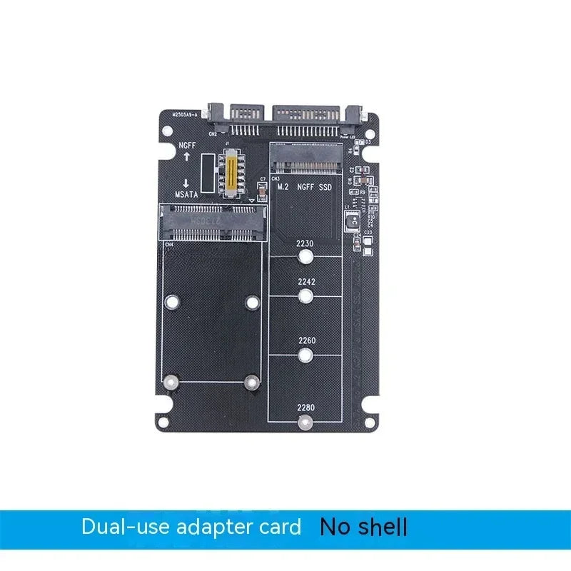 Sata 60gbps M.2 solid-state SSD to sata3 external hard drive box ngff msata to serial port adapter card dual-use two-in-one