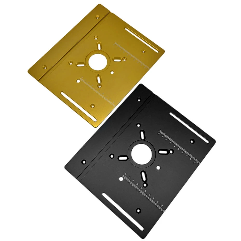 Set of 3 Router Table Insert Plate Aluminum Alloy Wood Milling Flip Board Trimming Machine Engraving Auxiliary Tool Woodworking