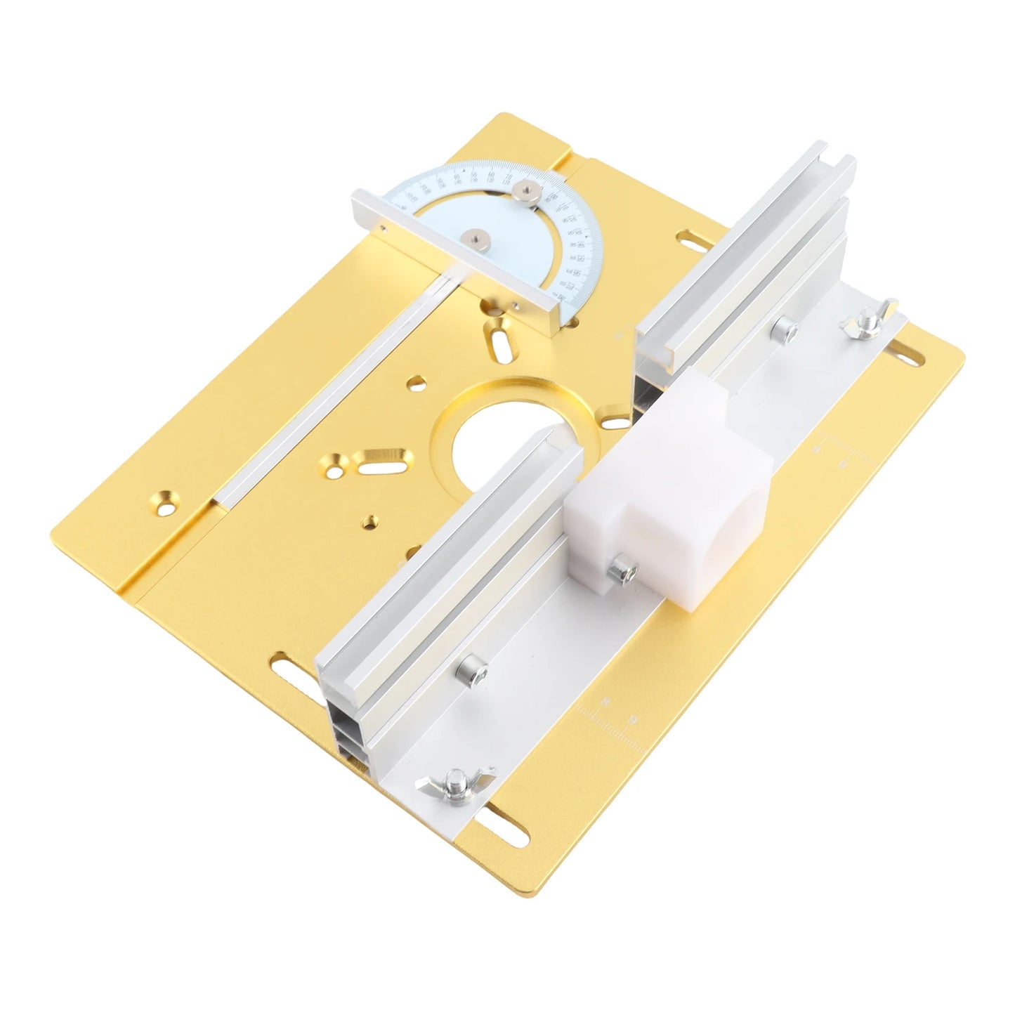 Set of 3 Router Table Insert Plate Aluminum Alloy Wood Milling Flip Board Trimming Machine Engraving Auxiliary Tool