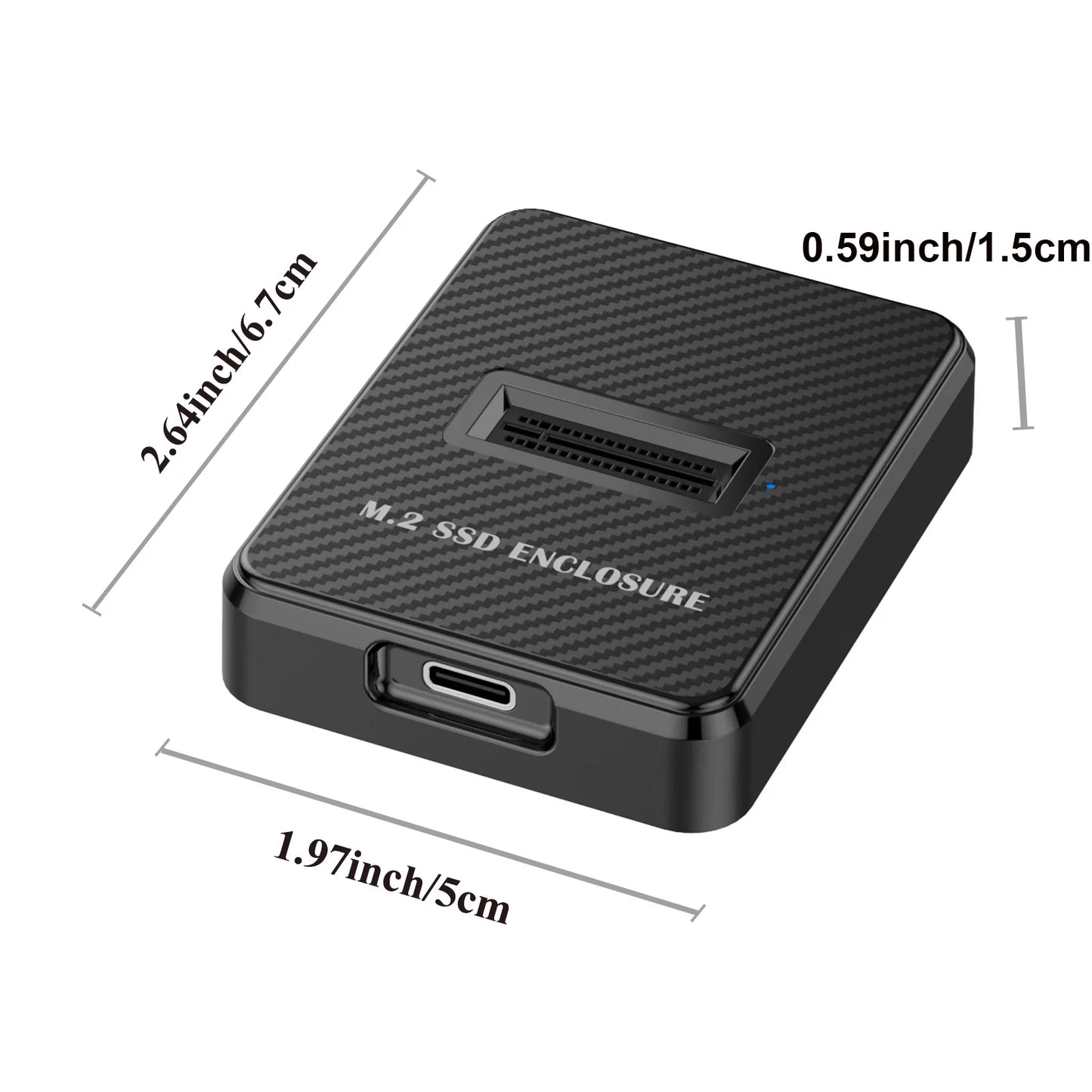 External SSD Hard Disk M.2 SSD Enclosure 10G Online Reading Writing Speed SSD Case For M.2 NVME Or SATA SSD Docking Station