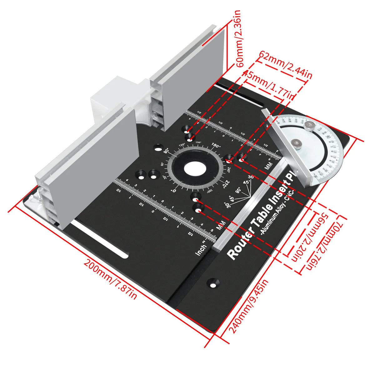 Router Table Insert Plate Multifunctional Trimming Engraving Table Insert Plate for Table Woodworking Benches Router Flip Plate