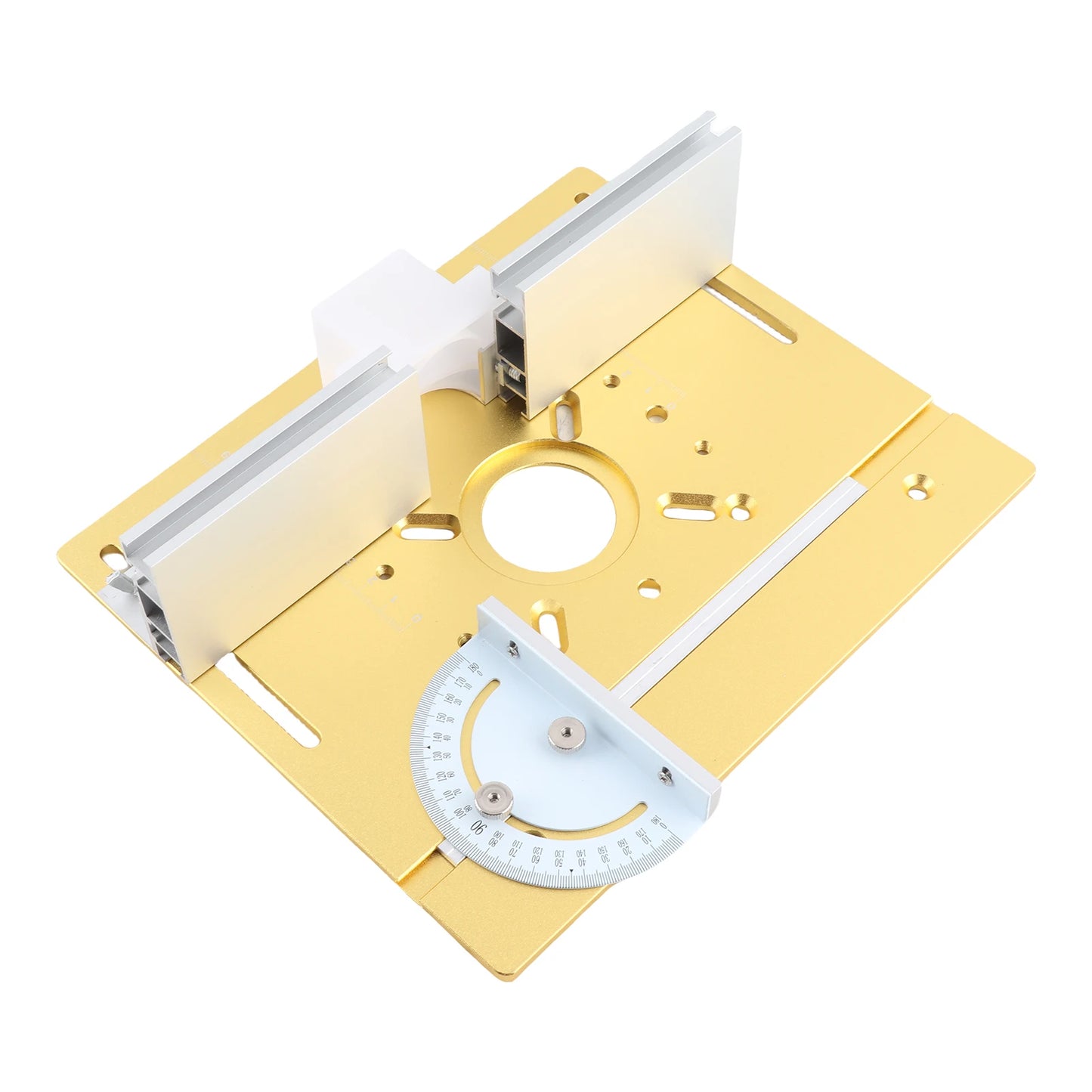 Set of 3 Router Table Insert Plate Aluminum Alloy Wood Milling Flip Board Trimming Machine Engraving Auxiliary Tool