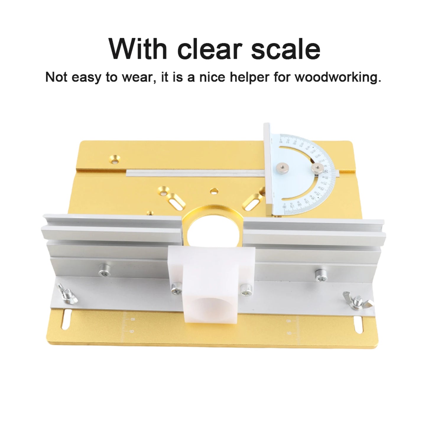 Set of 3 Router Table Insert Plate Aluminum Alloy Wood Milling Flip Board Trimming Machine Engraving Auxiliary Tool