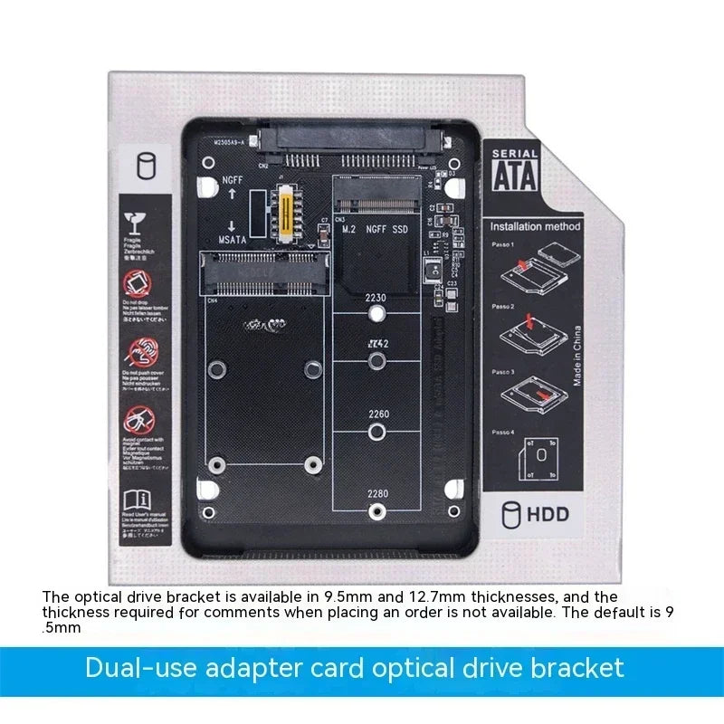 Sata 60gbps M.2 solid-state SSD to sata3 external hard drive box ngff msata to serial port adapter card dual-use two-in-one