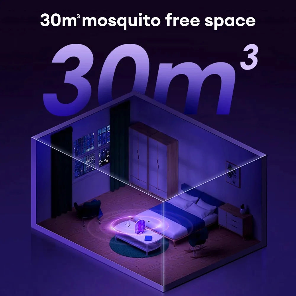USB Rechargeable Foldable Mosquito Swatter Fly Killer with UV Light Bug Zapper Wall Mounted Insect Trap for Home Office Outdoor