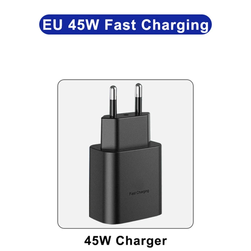 45W PD Super fast charge for S22 S23 Ultra Note 10+ 5G USB C Mobile Phone Type C US/EU/UK Fast Quick Charging Wall Adapter