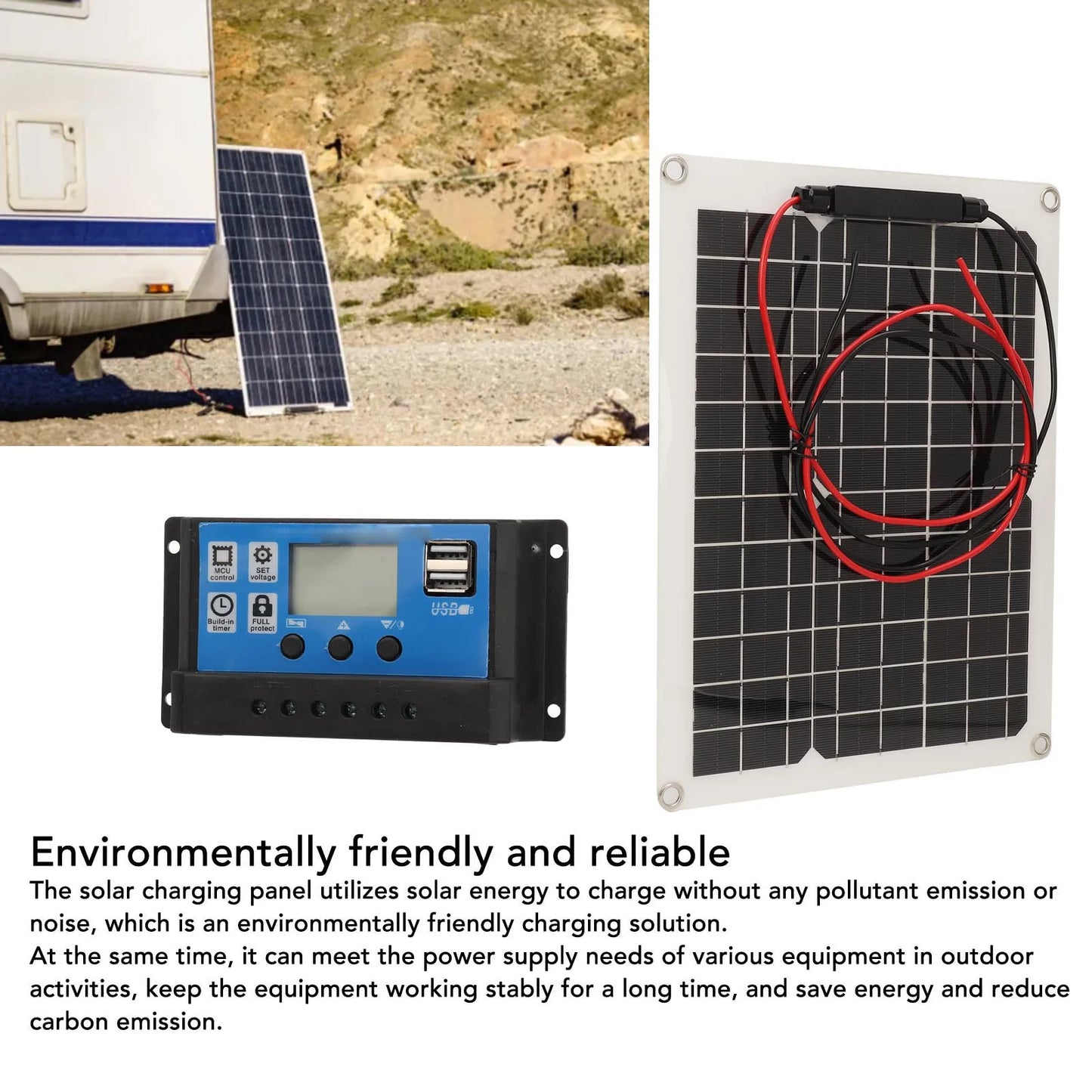 Solar Panel Kit 300W DC 12V 24V 50A IP67 Waterproof High Efficiency Solar Panel And Solar Charger Controller for RV Camper
