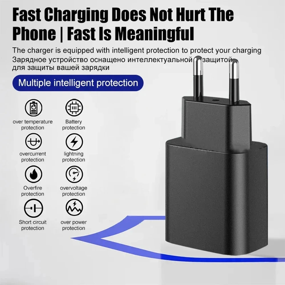 45W PD Super fast charge for S22 S23 Ultra Note 10+ 5G USB C Mobile Phone Type C US/EU/UK Fast Quick Charging Wall Adapter