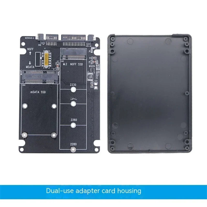 Sata 60gbps M.2 solid-state SSD to sata3 external hard drive box ngff msata to serial port adapter card dual-use two-in-one