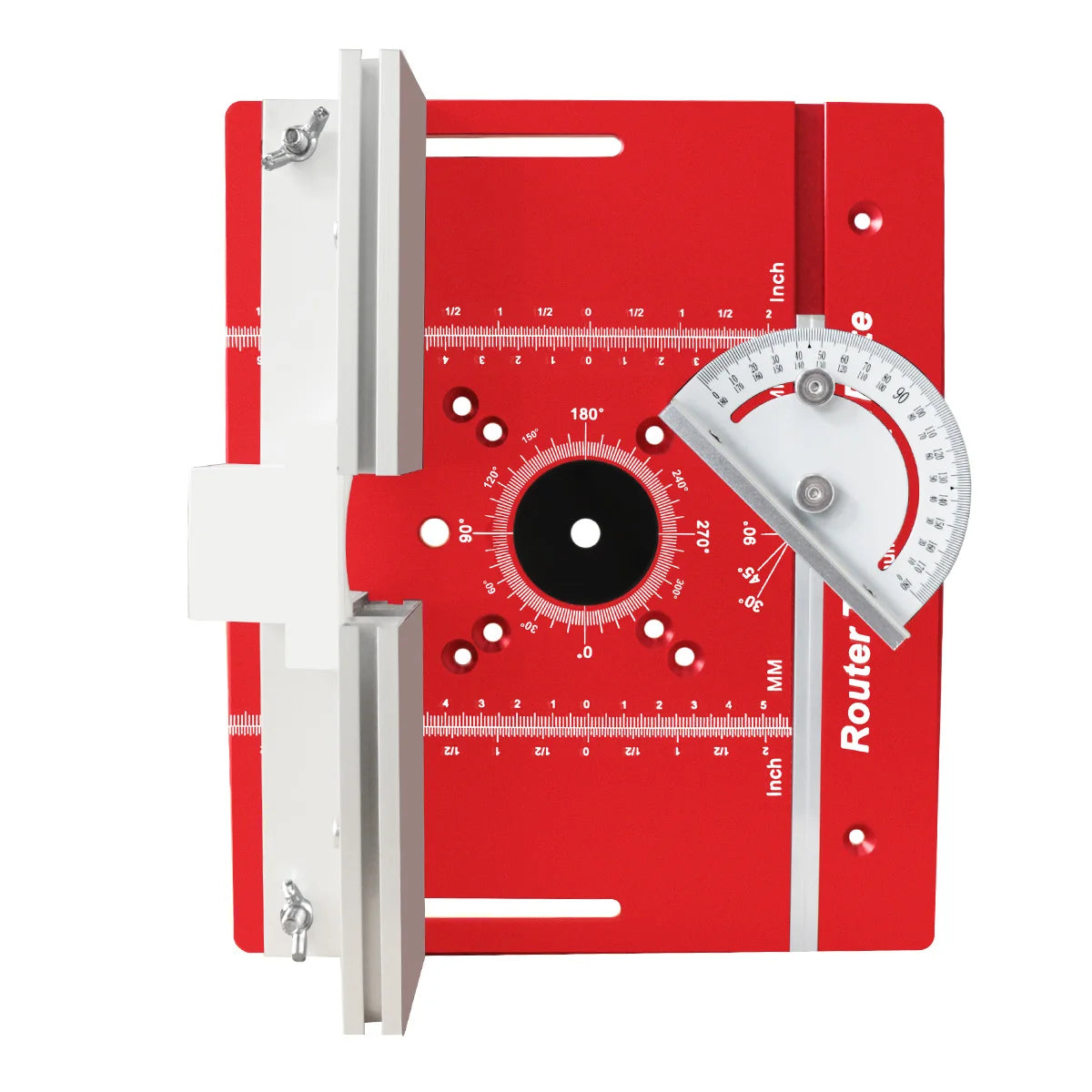 Aluminium Router Table Insert Plate with Miter Gauge Guide Multifunctional Trimming Engraving Table Woodworking Diy Hand Tools