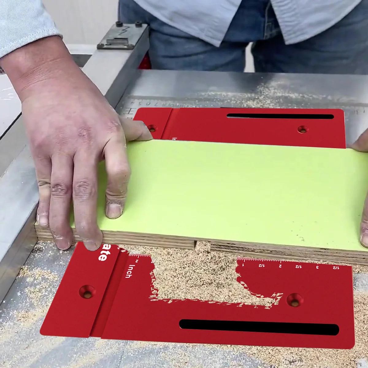 Aluminium Router Table Insert Plate with Miter Gauge Guide Multifunctional Trimming Engraving Table Woodworking Diy Hand Tools
