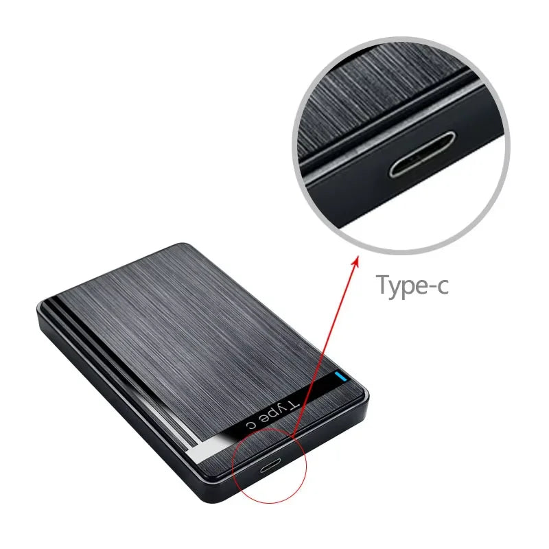 2.5-Inch SSD External Hard Disk Case Serial Port SATA Toolless Micro USB 3.1 Interface Solid State Mechanical Mobile Storage