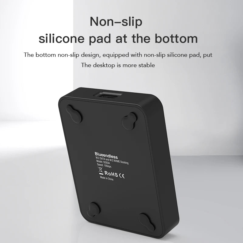 Blueendless External SSD Hard Disk M.2 ssd Enclosure 10G Online Reading Writing Speed SSD Case For M.2 SSD Docking Station