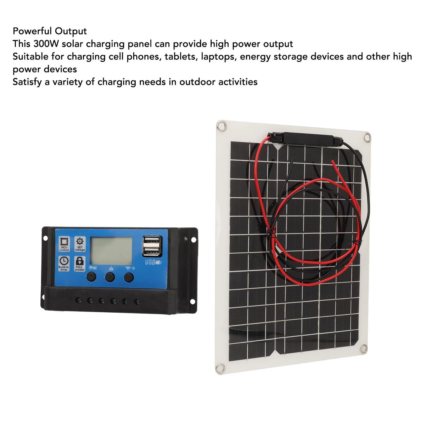 Solar Panel Kit 300W DC 12V 24V 50A IP67 Waterproof High Efficiency Solar Panel And Solar Charger Controller for RV Camper