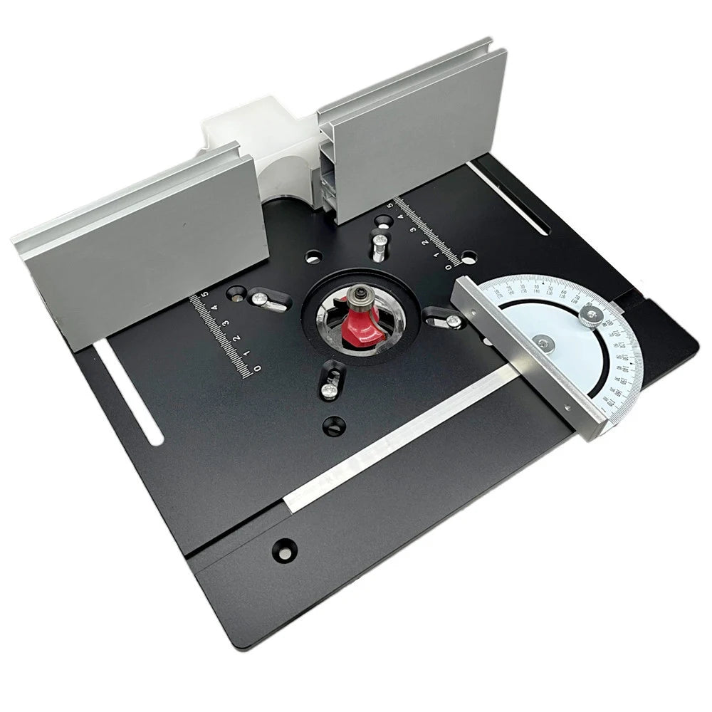 Set of 3 Router Table Insert Plate Aluminum Alloy Wood Milling Flip Board Trimming Machine Engraving Auxiliary Tool Woodworking
