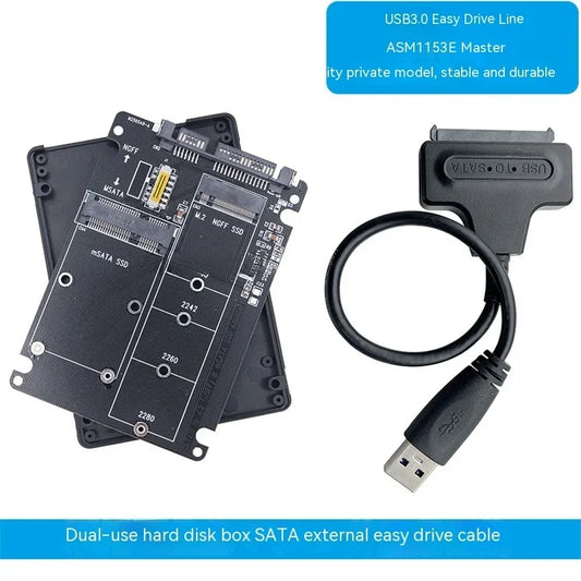 Sata 60gbps M.2 solid-state SSD to sata3 external hard drive box ngff msata to serial port adapter card dual-use two-in-one