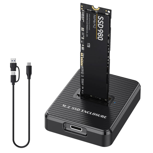 External SSD Hard Disk M.2 SSD Enclosure 10G Online Reading Writing Speed SSD Case For M.2 NVME Or SATA SSD Docking Station