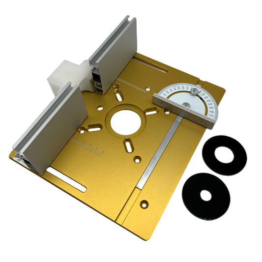 Set of 3 Router Table Insert Plate Aluminum Alloy Wood Milling Flip Board Trimming Machine Engraving Auxiliary Tool Woodworking